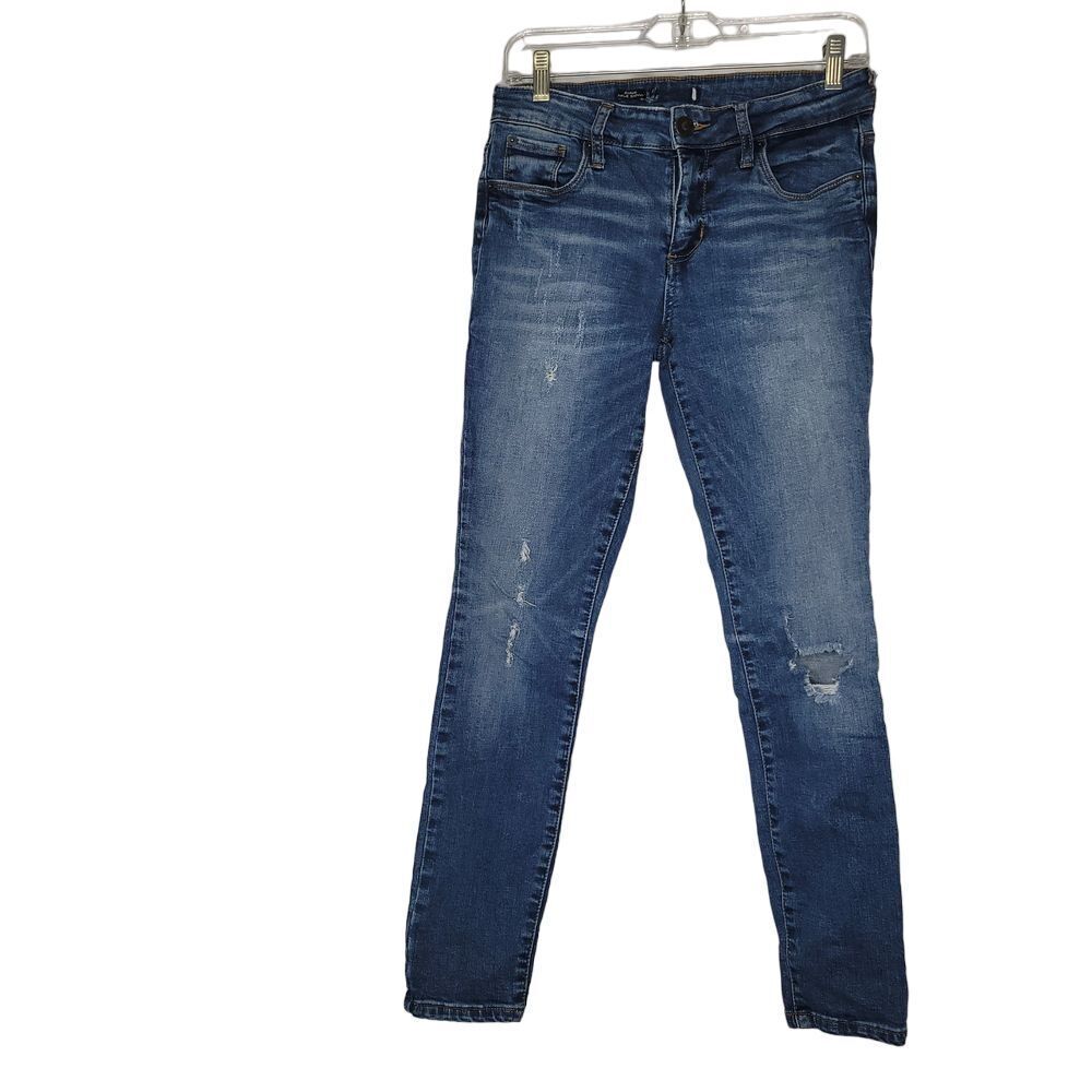 STS Blue Jeans Womens 27 Emma‎ Ankle Skinny Med Blue Wash Distressed